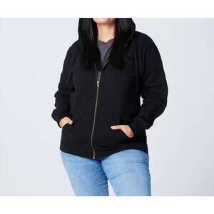 NEW KNOWN SUPPLY zip up hoodie in black